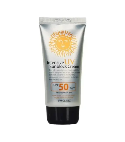 3W Clinic Intensive UV Sunblock Cream SPF50+ PA+++ 70 ml tube
