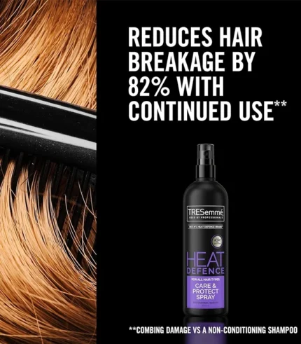 Tresemme Heat Defence Care & Protect Hair Spray 60ml travel size on grooming table Bangladesh